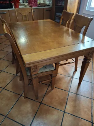 Muebles Comedor Nogal Macizo Alta Calidad