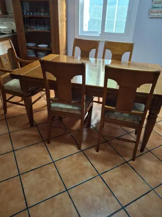 Muebles Comedor Nogal Macizo Alta Calidad