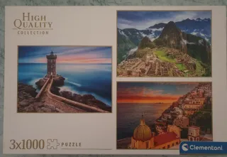 3 Rompecabezas 1000 Piezas Clementoni