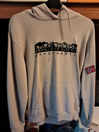 Felpa Napapijri Beige con Logo