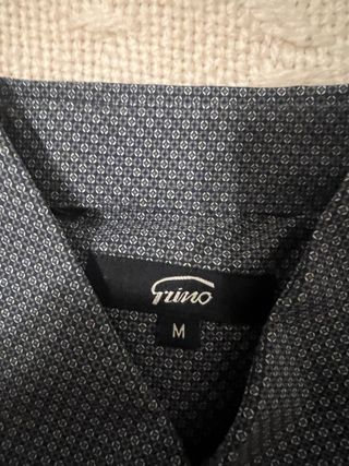 Camicia uomo fantasia grigia