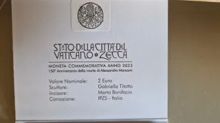 Moneda Vaticano 2023 Alessandro Manzoni