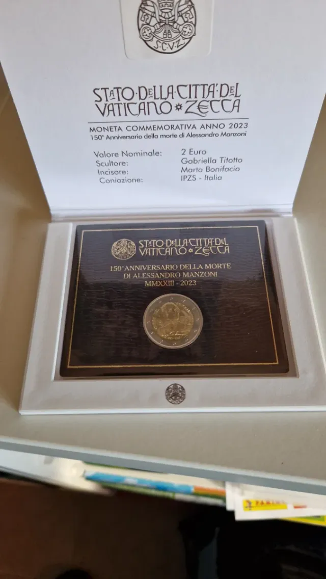 Moneda Vaticano 2023 Alessandro Manzoni