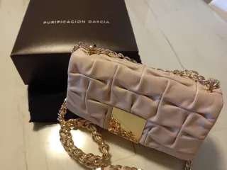 Bolso Purificación García Beige Sin Uso