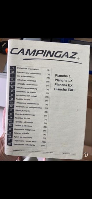 Piastra Campingaz Nero e Argento