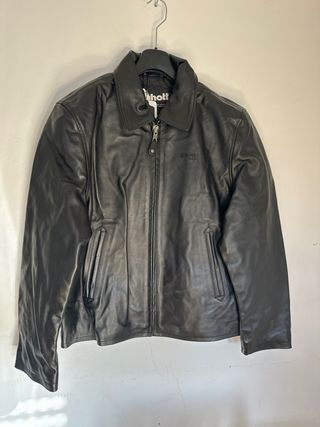 Chaqueta de cuero Schott Negra