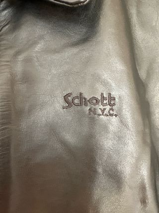 Chaqueta de cuero Schott Negra