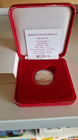 Moneda Mónaco 2€ Conmemorativa 2011 Boda Real