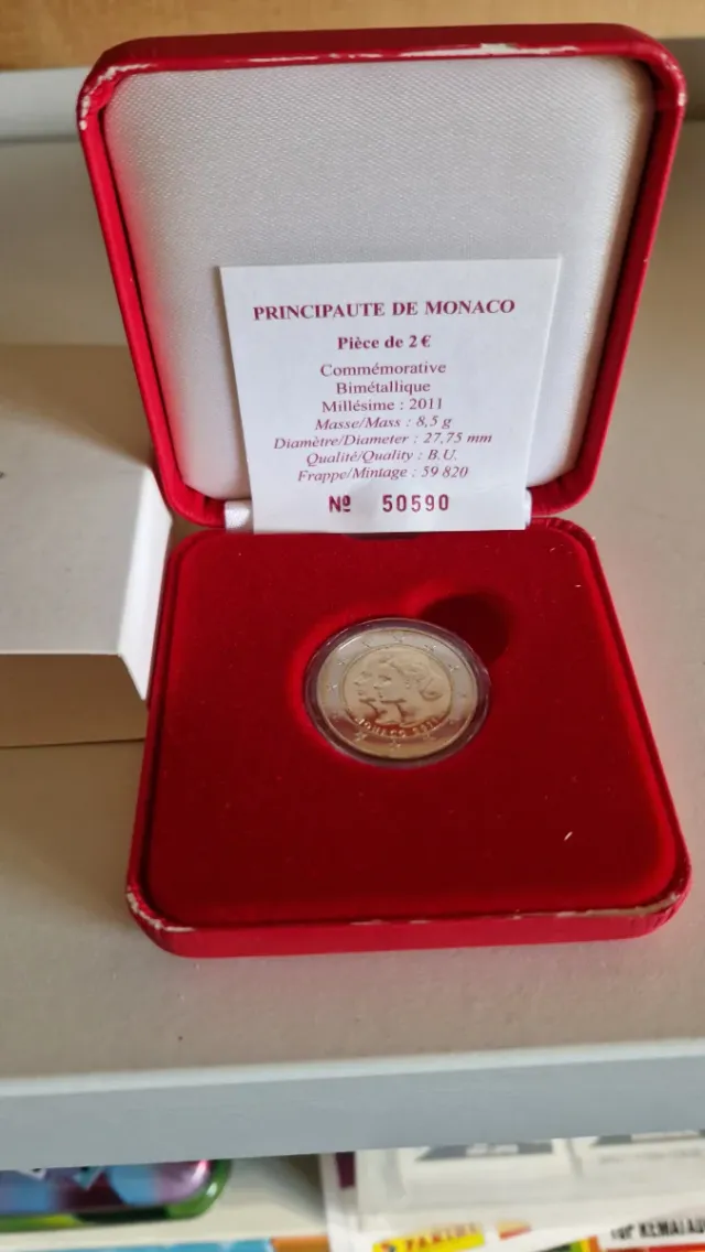 Moneda Mónaco 2€ Conmemorativa 2011 Boda Real