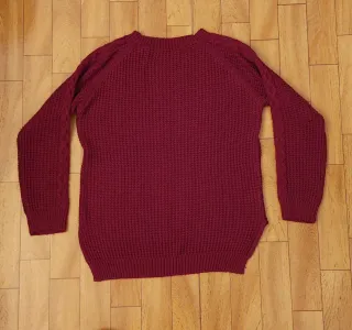 Jersey Burdeos Tejido Trenzado