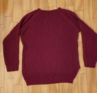 Jersey Burdeos Tejido Trenzado