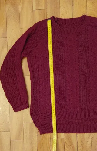 Jersey Burdeos Tejido Trenzado