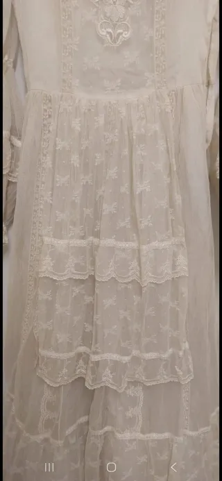 Vestido Vintage Ibicenco posible de novia. Años 70