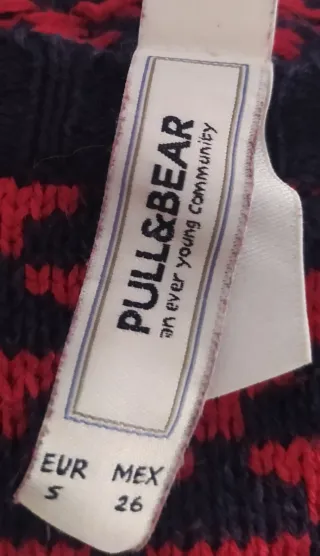 Jersey de punto rojo y azul Pull & bear