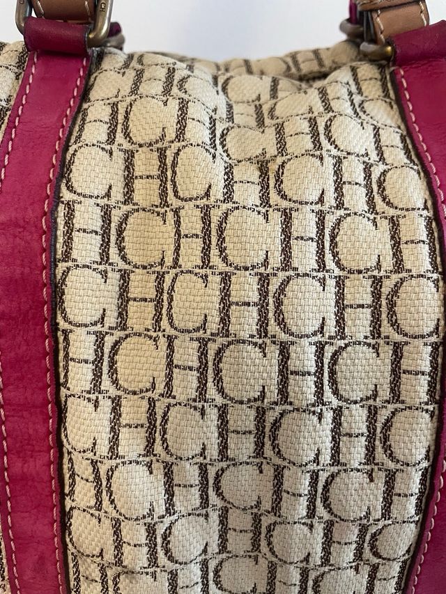 Bolso Carolina Herrera Beige y Rosa