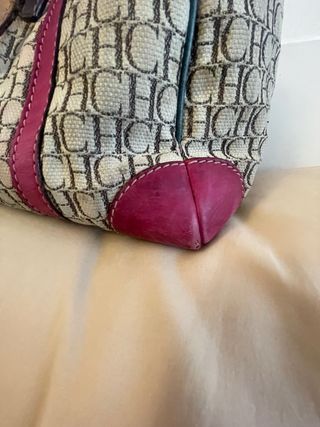 Bolso Carolina Herrera Beige y Rosa