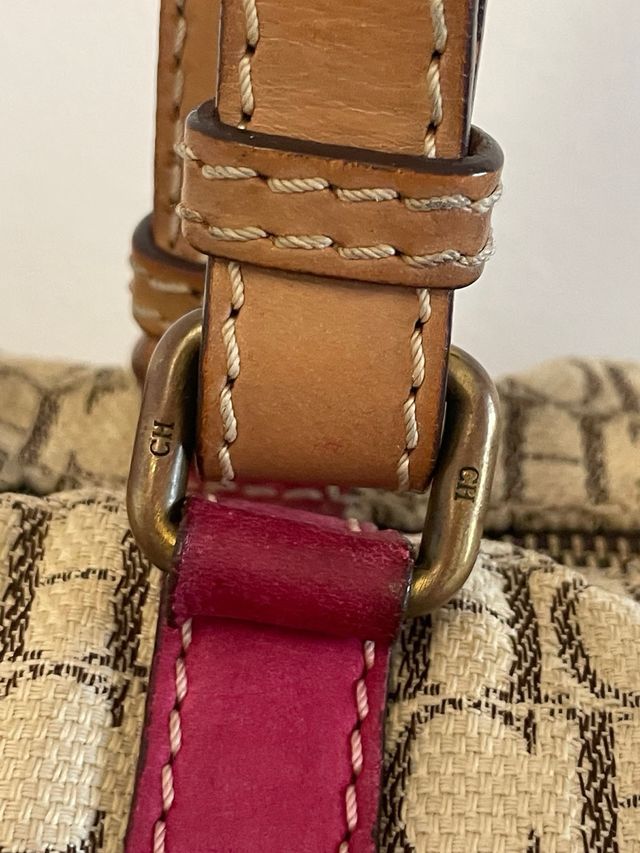 Bolso Carolina Herrera Beige y Rosa