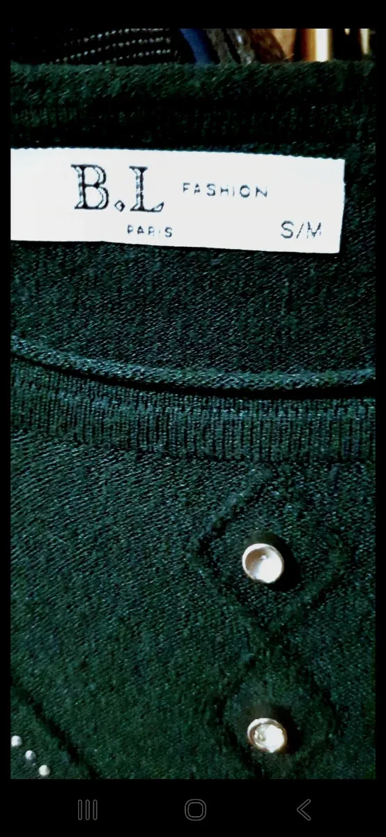 Vestido de malha fina/lã verde garrafa