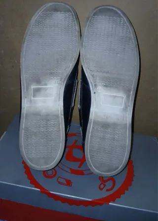 Mocasines azul marino de piel