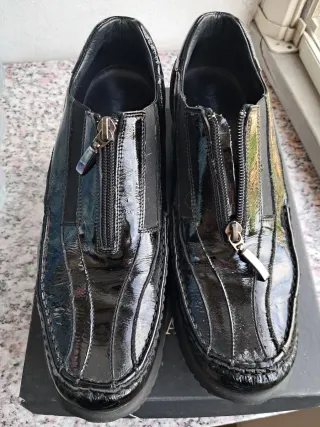 Scarpe donna Teck nere con zip