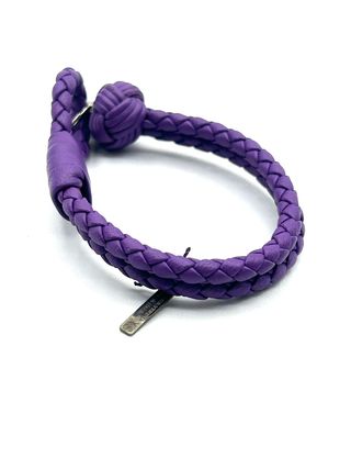 Pulsera Bottega Veneta Púrpura y Plata