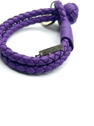 Pulsera Bottega Veneta Púrpura y Plata