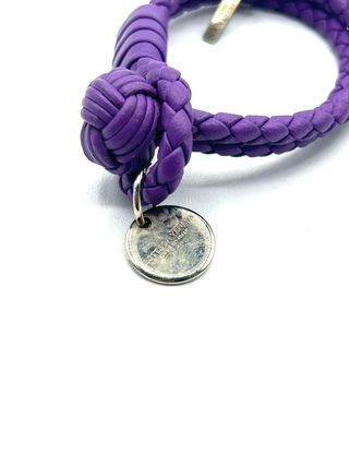 Pulsera Bottega Veneta Púrpura y Plata