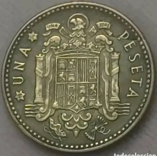 Moneda 1 pts Franco 1953*54 con errores