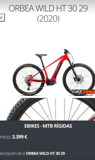 Bicicleta Eléctrica Orbea Wild Talla L
