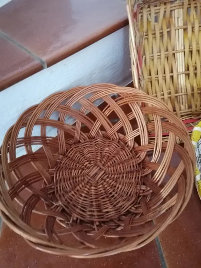 Set 5 Cesti Vimini Multicolore