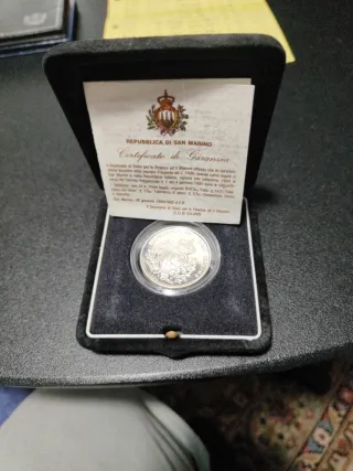 Moneta San Marino 1000 Lire Argento 1994