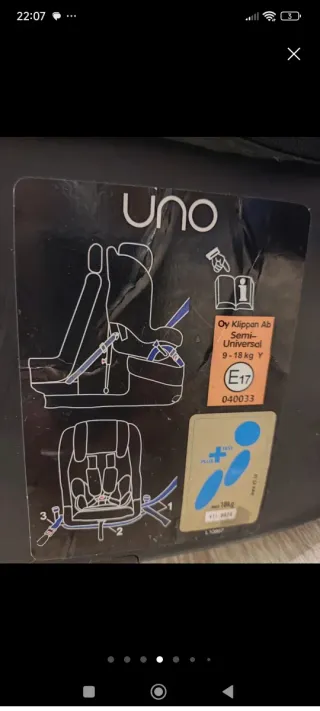 Silla de coche bebé Wob UNO 9-18 kg