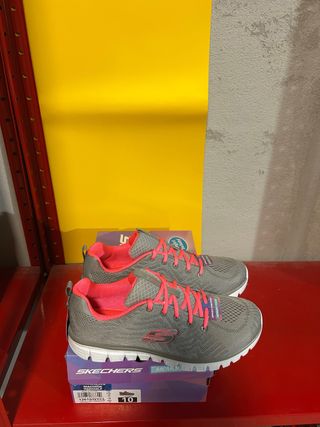 Scarpe Skechers Donna Grigio/Rosa Taglia 39