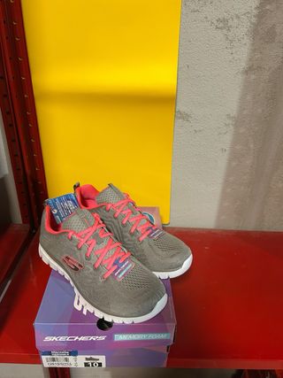 Scarpe Skechers Donna Grigio/Rosa Taglia 39