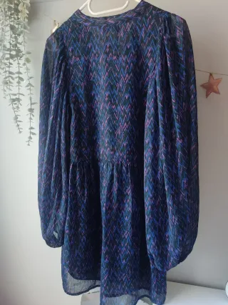 Vestido Brownie estampado zigzag