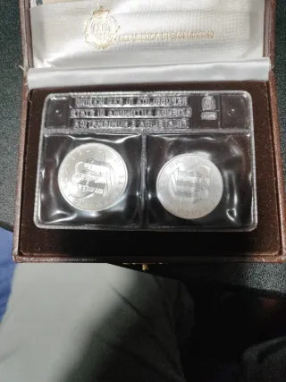 San Marino 2 Monete Argento 1989