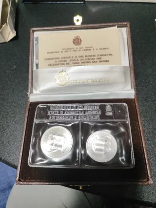 San Marino 2 Monete Argento 1989