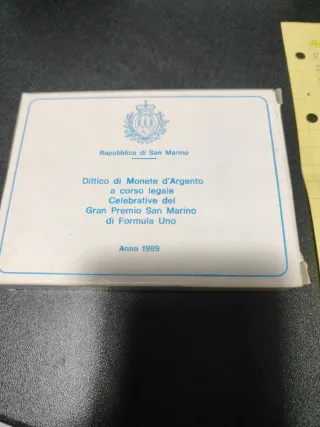 San Marino 2 Monete Argento 1989