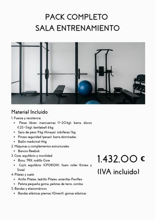 Pack Sala Entrenamiento Completo