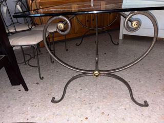 Mesa Cristal Forja Peña Vargas Negra