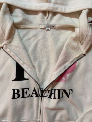 Felpa crop con cappuccio I Beachin'