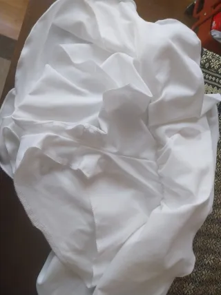 Falda pantalón blanca volantes