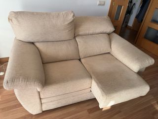 Sofá 2 plazas deslizante beige