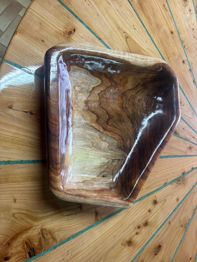 Cuenco de madera Sate artesanal