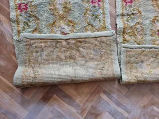 2 alfombras pura lana hechas a mano nudo español