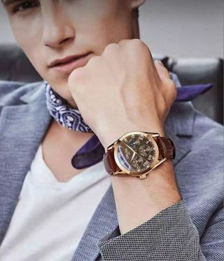 Reloj ORUSS Hombre Marrón y Dorado OLEVS