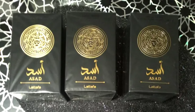 Perfume Asad Lattafa Negro y Dorado NUEVOS