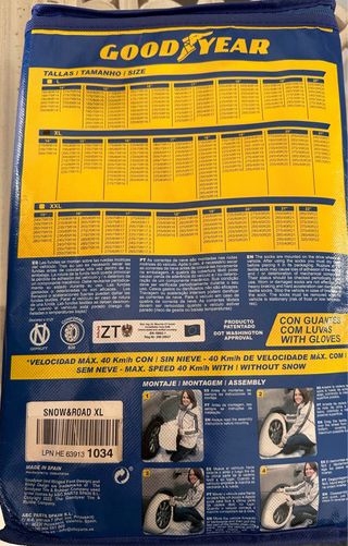 Cadenas Nieve Textiles Goodyear Talla XL