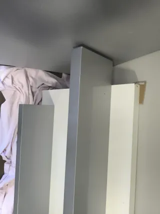 Móvel de parede prateleiras branco e prata lacado