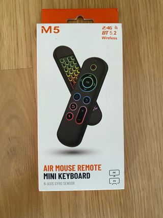 Mando con teclado/puntero/voz para TV/tablet/móvil